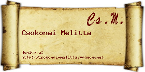 Csokonai Melitta névjegykártya